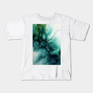 Forest Fantasy - Abstract Alcohol Ink Art Kids T-Shirt